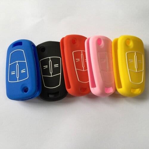 Auto Parts Key Case For OPEL CORSA ASTRA VECTRA ZAFIRA SIGNUM SATURN Silicone Flip Key Cover Protection