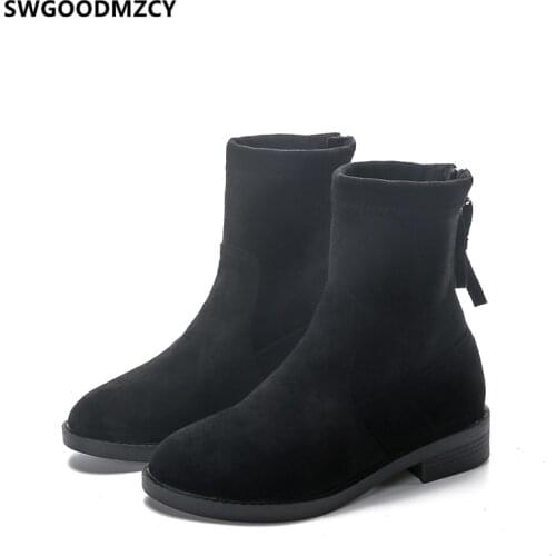Chelsea Boots Black Suede Boots High Heels Women Luxury Shoes Women 2021 Fashion Boots Female Women Shoes Chaussure Femme Scarpe