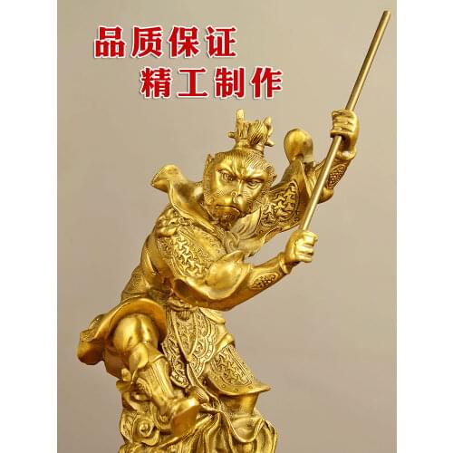 All-bronze Monkey King Buddha Monkey King Ornaments Fighting against Buddha Bronze Monkey Living Room Home Decoration