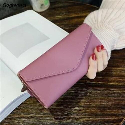 Long Women Wallet Simple Solid Large Capacity Tassel Coin Purse Card Holder Wallets Pu Leather Clutch Money Bag Handy Korean new