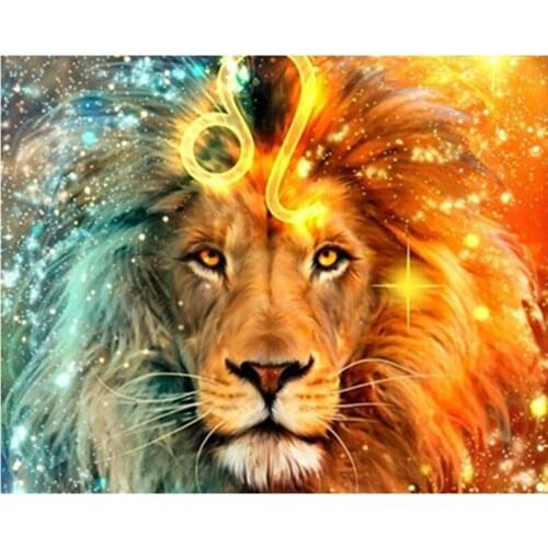 Painting By Number 40X50 50x65CM Musical Wise Lion Animal Wall Art Gift DIY Pictures By Numbers Canvas Kits Home Decoration