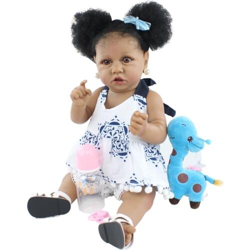 55cm Full Silicone Reborn Baby Doll For Girl Lifelike 22 Inch Newborn Toddler Companion Bebe Boneca Kid Birthday Gift Bath Toy