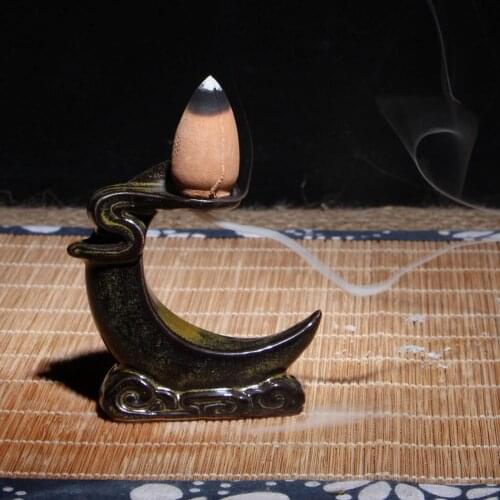 Incense Burner Ceramic Artist Censer Yoga Backflow Incense Cone Holder Decor
