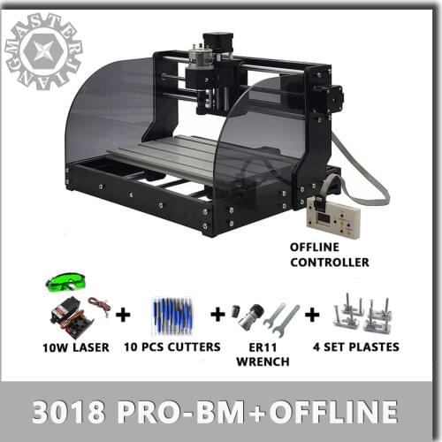 For Wood PCB PVC EngraveCNC 3018 PRO BM Laser Engraver Wood Router Machine + Offline Controller GRBL ER11 DIY Engraving Machine