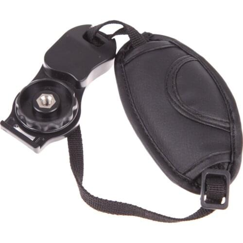 Hot Black Hand Grip Camera Strap PU Leather Hand Strap For Dslr Camera for Sony Olympus Nikon Canon EOS D800 D7000 D5100 D3200