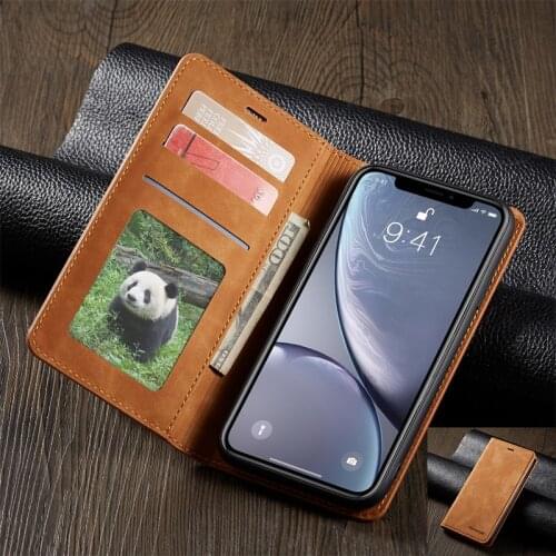 Hot Sale Luxury Magnet Leather Flip Case for iPhone X Xs Xr 11 12 Mini pro Max 8 7 6 Plus 5 5S SE 2020 Wallet Card Holder Cover