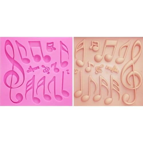 M0550 Music Notes Shape Silicone Mold, For Fondant Cake Mold, Bakware Tools, Sugarcraft Mold ,Sugar Tool