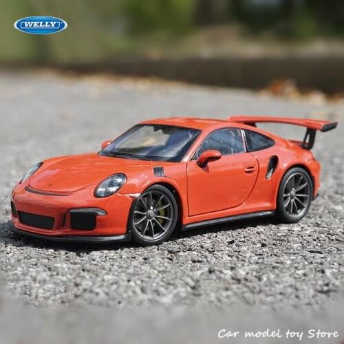 WELLY 1:24 2016 Porsche 911GT3 RS sports car simulation alloy car model crafts decoration collection toy tools gift