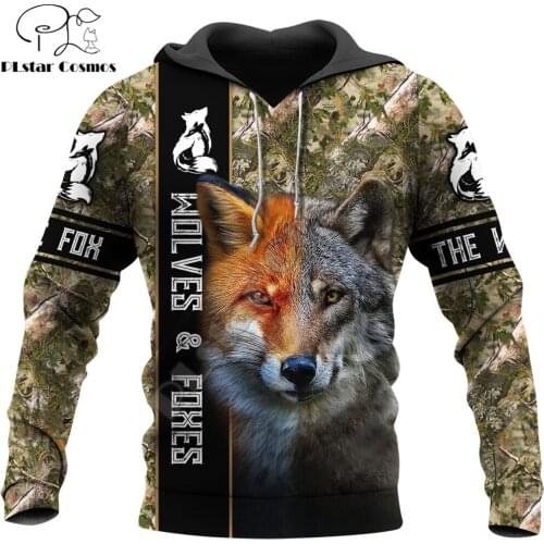 Wolf And The Fox 3D All Over Printed Men Hoodie Unisex Deluxe Hoodies Sweatshirt Zip Pullover Casual Jacket Tracksuit KJ366