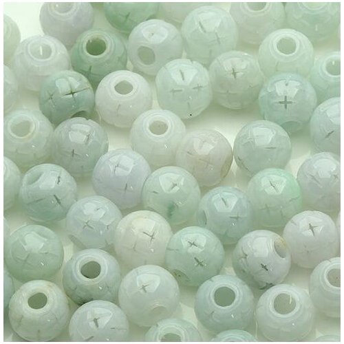 Natural cargo jadeite beads, hollow beads, road DIY beads, jade accessories, hand woven jade beads materials