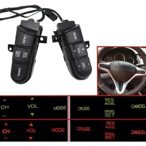 New Orange /Green Light Steering Wheel Audio Control Switch 36670-SNA-A01 For Honda CIVIC HYBRID MX SEDAN EX EX-L 5