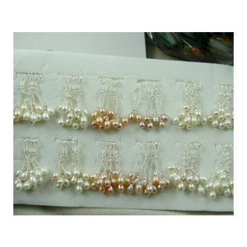 Wholesale Natural Stone Freshwater Pearls Quartz crystal earring for diy Jewelry making earring Accessories