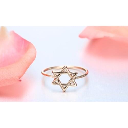 Chandler Original David Star Ring Pentagram Midi Mid Pikine Toe Bague Tiny Infinity Wedding Band Bridal Jewelry Carters Anillos