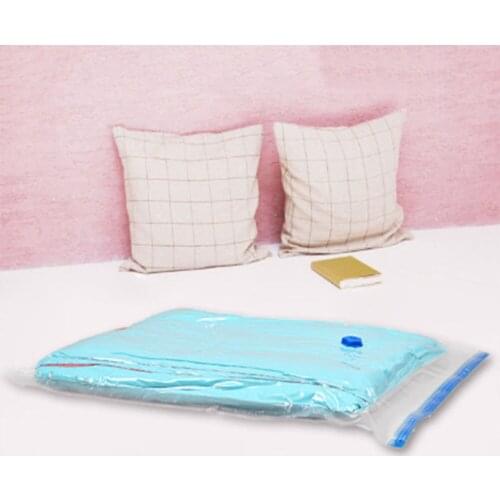 Vacuum Storage Bag Transparent Foldable Clothes Blanket Quilt Home Organizer Bag Space Saving Seal Bags Organization