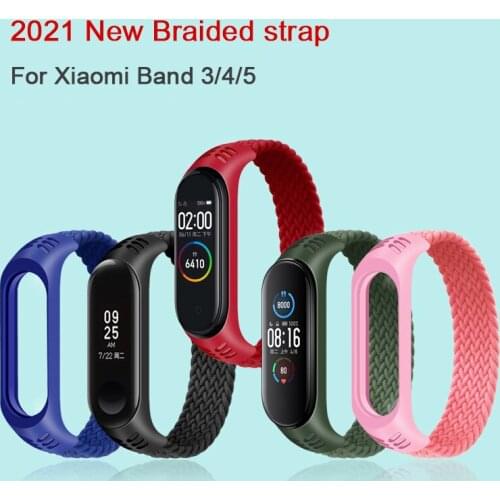 Bracelet for Mi band 5 Strap Nylon Braided Solo Loop watchband bracelet Miband4 Miband5 Wristband for xiaomi Mi band 4 3 strap