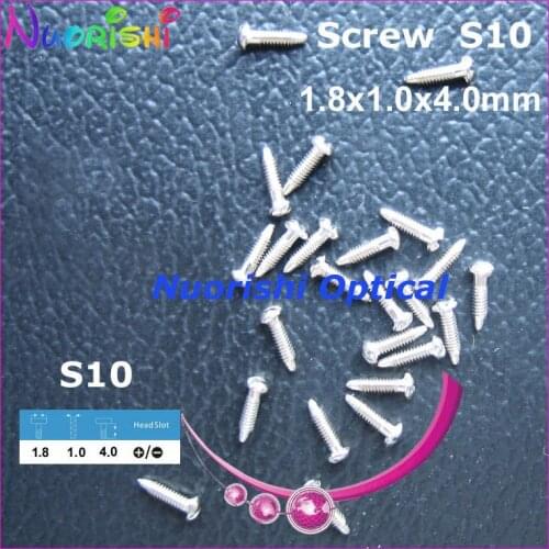 S10 1.8x1.0x4.0mm 10000pcs Sharp Tail Nose Pads Screws Glasses Eyewear Eyegalsses Screw With Sharp Tail Free Shipping