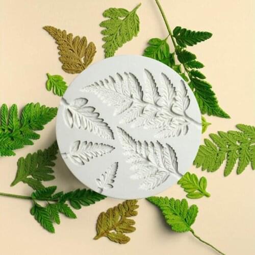 Leaves Shaped 3D Reverse Sugar Molding Fondant Cake Silicone Mold For Polymer Clay Molds Decoration Tools
