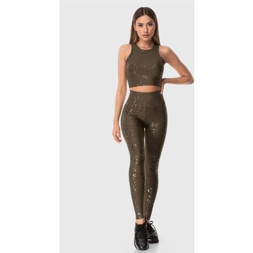 Superstacy Bright Pattern Khaki Bustier