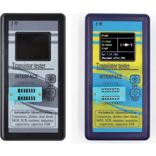 M328 Transistor Tester TFT Color Display Tester to Detect NPN PNP Transistor Capacitor Resistor Diode Triode MOSFET ESR LCR