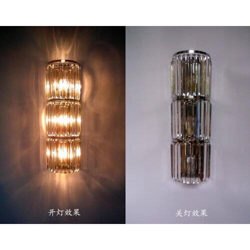 Hotel Villa Club decoration corridor 2017 special crystal wall lamp living room K9 crystal light rectangular wall lamp SJ140