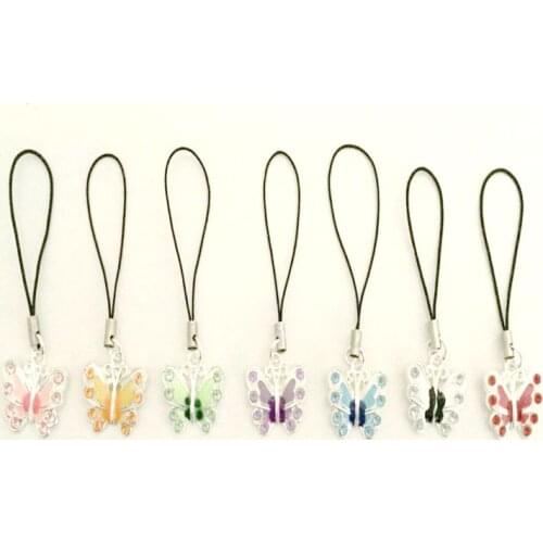 Vintage Charms Butterfly Keychain Crystal Rhinestone Butterfly Pendant For Keys Car Bag Key Ring Handbag Couple Key Chain Bijoux