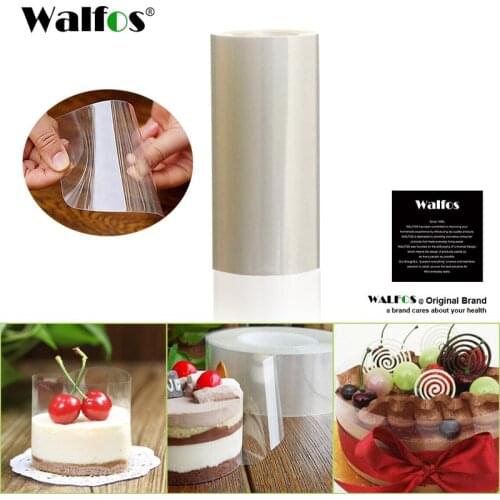WALFOS 10m Long Transparent Clear PET Plastic Fine Cake Edge Wrapping Cake Tools Baking Cake For DIY Home & Kitchen Accessories