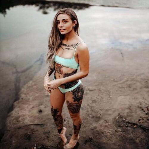 Shes hot 2020 Stylish Summer Women Sexy Solid Push-up Bikini Set High Waist Bathing Suit Swimwear Beach Bikini Set Swimsuit