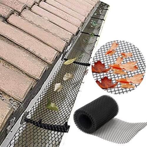 1 Roll 6/8M Anti-clogging Gutter Guard Waterproof Flexible PP Drain Protector Adjustable Floor Mesh Cover Home Mesh Netting