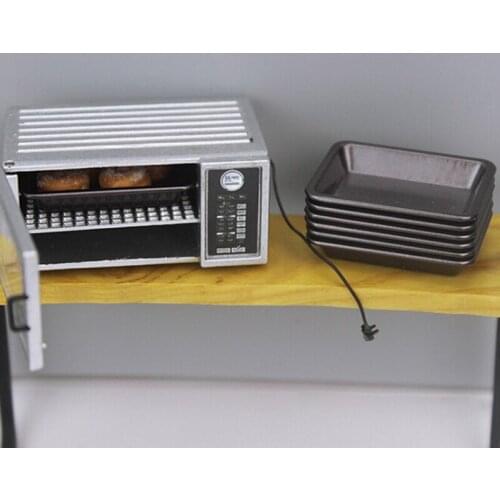 1Pc 1:12 Dollhouse Miniature Accessories Ovenware Baking Tray Mini Metal Plate