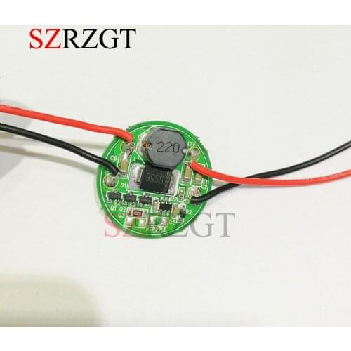 1pcs Input 3.7V~30V 27mm Driver For Cree LED 1~3PCS 10W XML T6/U2 XM-L2/U2 flashlight 12V/24V Battery Car light