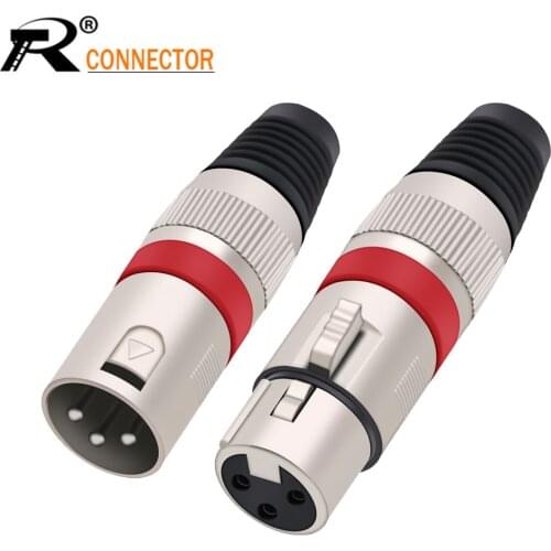 20pcs/10pairs Male&Female Professional 3PIN XLR connector Microphone plug MIC wire connector 7 colors available