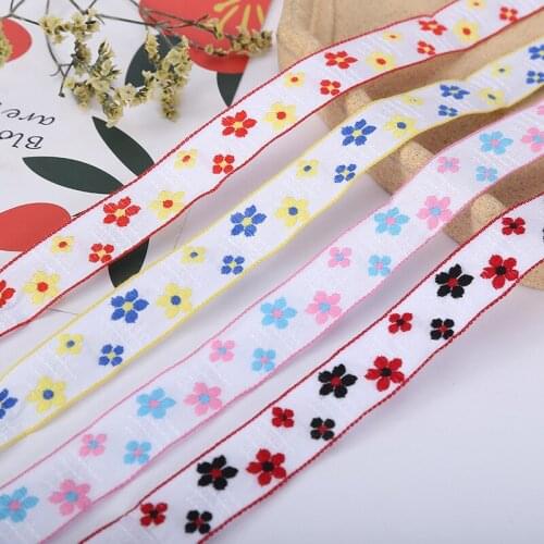 3 YARD 22MM 7/8 Inch Ethnic Ribbon Lace Accessories Exquisite Pastoral Floral Retro Embroidery Decoration DIY Clothing
