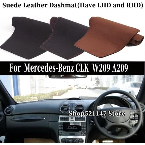 Accessories Suede Leather Dashmat Dashboard Cover Carpet For Mercedes-Benz CLK W209 A209 CLK350 320 500 280 200 240 63 350 220