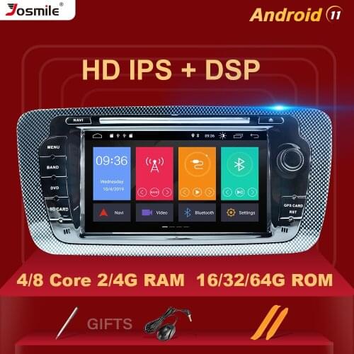 4GB 64G 2 Din Android 11 Car DVD Multimedia Player For Seat Ibiza 6J MK4 SportCoupe Ecomotive Cupra Radio GPS Navigation Audio