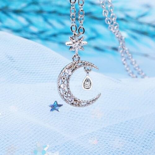 Necklace han edition contracted senior female feeling tears drop pendant chain of clavicle niche design accessories