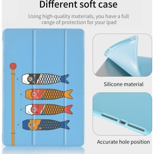 For iPad Mini 5 Funda iPad Case Cartoon Whales Soft Silicone Back Coque Protective Covers iPad 7th Generation Case Pro 11 2020