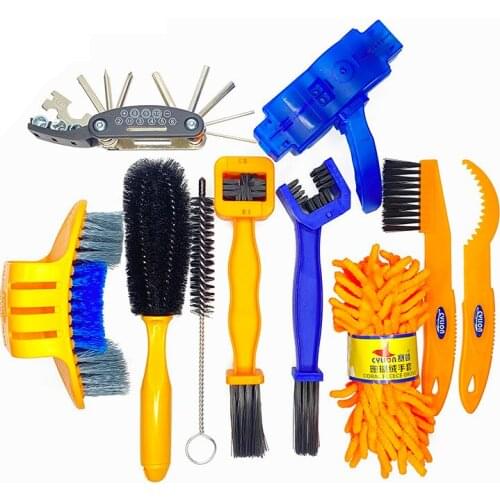 Cleaner Bicycle Chains Bike Chain Cleaner Cycling Cleaning Kit Current String Brush Accessories for Mountain, Road, City, BMX
