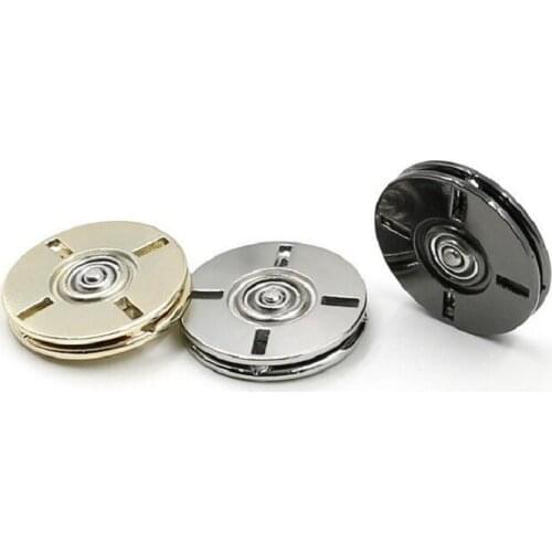 Arts Crafts Snap Buttons 15/18/20/21/25mm Fasteners Press Stud Invisible metal slim for handmade Gift Box Craft DIY Sewing Wh
