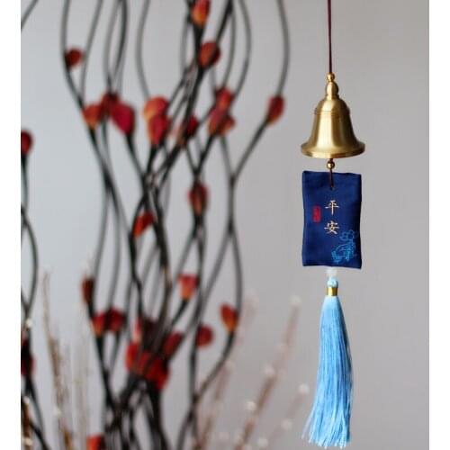 Creativity Chinese feng shui copper bell room ornament car accessories Ancient coins Peace Amulet Lucky Holiday gift