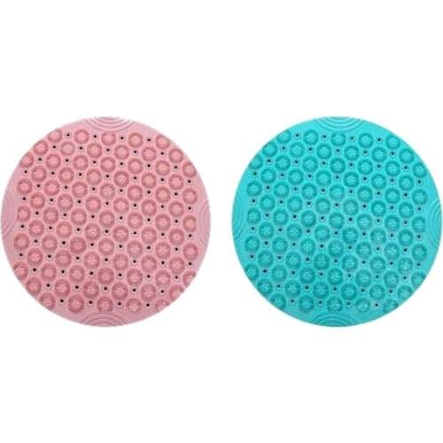 Round Pvc Silicone Bathroom Mat, Hydrophobic Suction Cup Mat, Bathroom Massage Mat