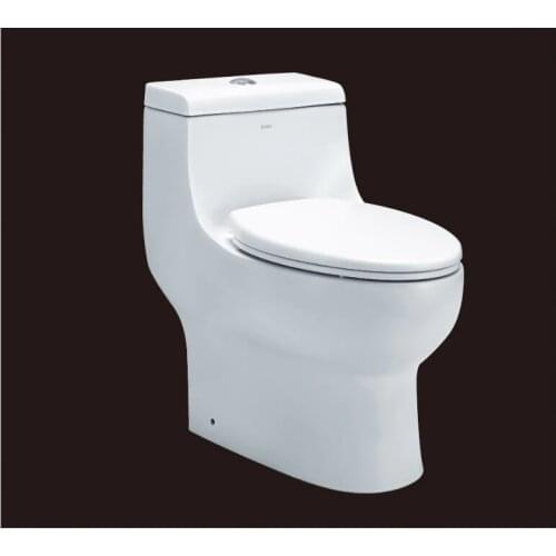 2019 hot sales water closet one-piece toilet S-trap toilets with PVC adaptor PP soft close seat AST358 UPC certificate