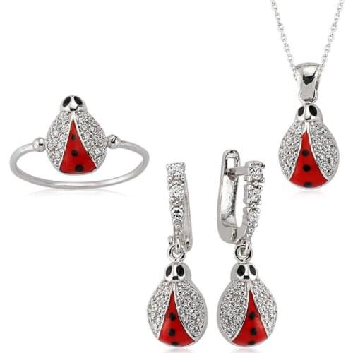 Silverlina Silver Ladybug Lady Set