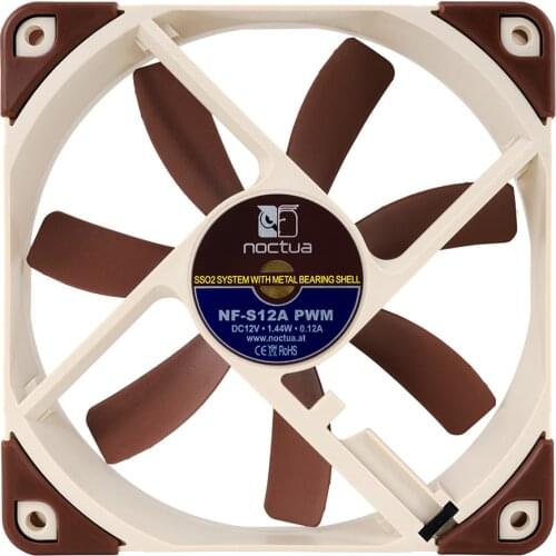 Noctua NF-S12A FLX Computer Cases Towers CPU Cooler fan Silent 12V 3pin/4pin PWM 120mm PC Case CPU cooling fan Radiator Fan