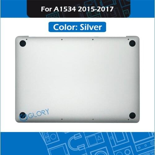 Laptop Silver Lower Bottom Cover For Macbook Retina 12" A1534 Bottom case Replacement 2015 2016 2017