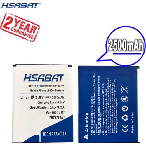 HSABAT High Capacity 2500mAh TBT9780A1 Battery for Nibiru H1 High Quality Mobile Phone Replacement Accumulator