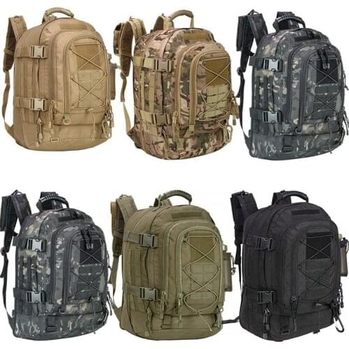 3D Expandable Large Carry Backpack Military Hiking Outdoor Back to School Rucksack Tactical Backpack for Camping Cycling