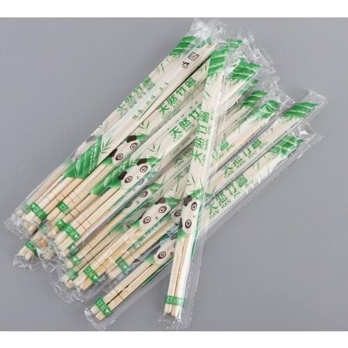 100pairs Disposable Chopsticks Bamboo Wood Chopstick China Restaurant Cutlery