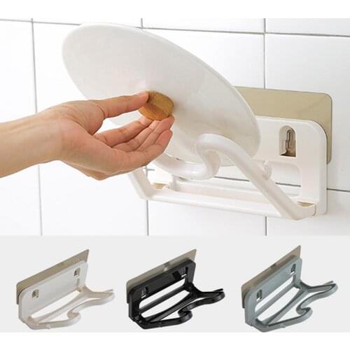 2021 1Pc Kitchen Pot Cover Board Storage Rack Holder Shelf Punch-Free Drainer Organizer Suitable for Smooth and Flat Surface