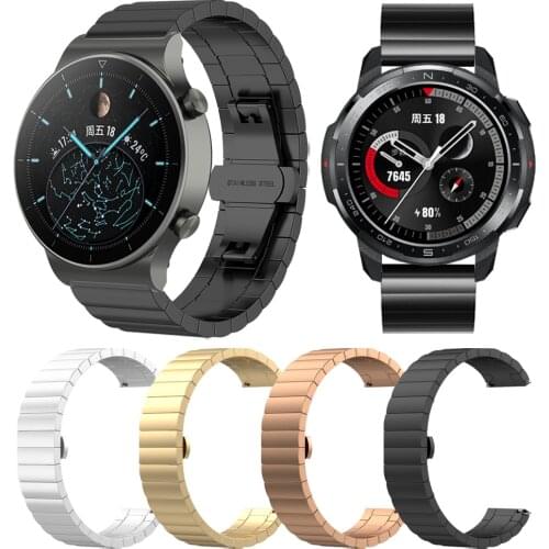 Metal butterfly buckle Band For HUAWEI GT 2 Pro GT2 Strap Watchband For Honor Watch GS Pro / ES Bracelet Wristband Accessorie