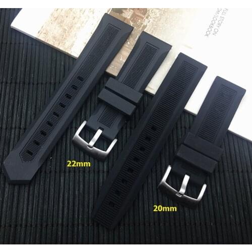 Luxury men black nature watchband 20mm 22mm silicone rubber watch band belt For TAG strap CARRER for Heuer buckle DRIVE TIMER